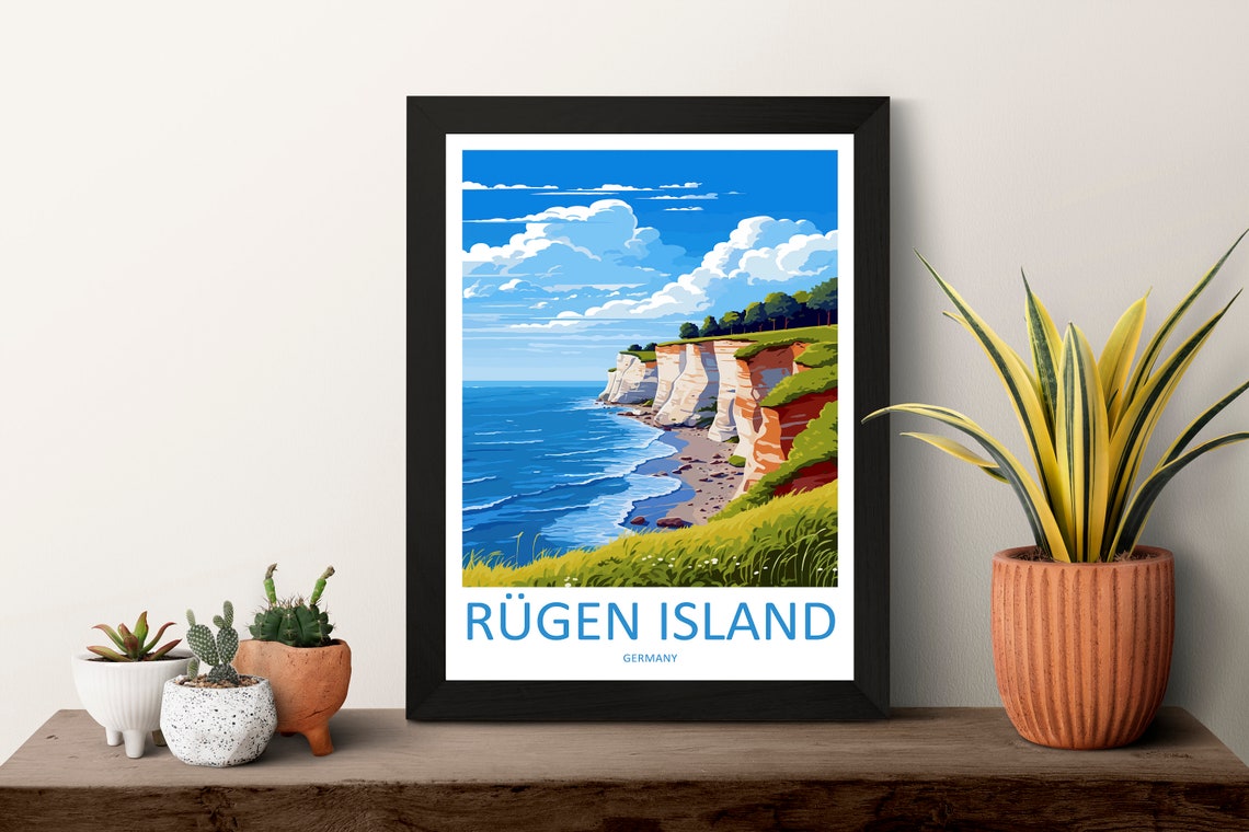Rügen Island Germany White Chalk Cliffs Baltic Sea Travel Poster - Image 3