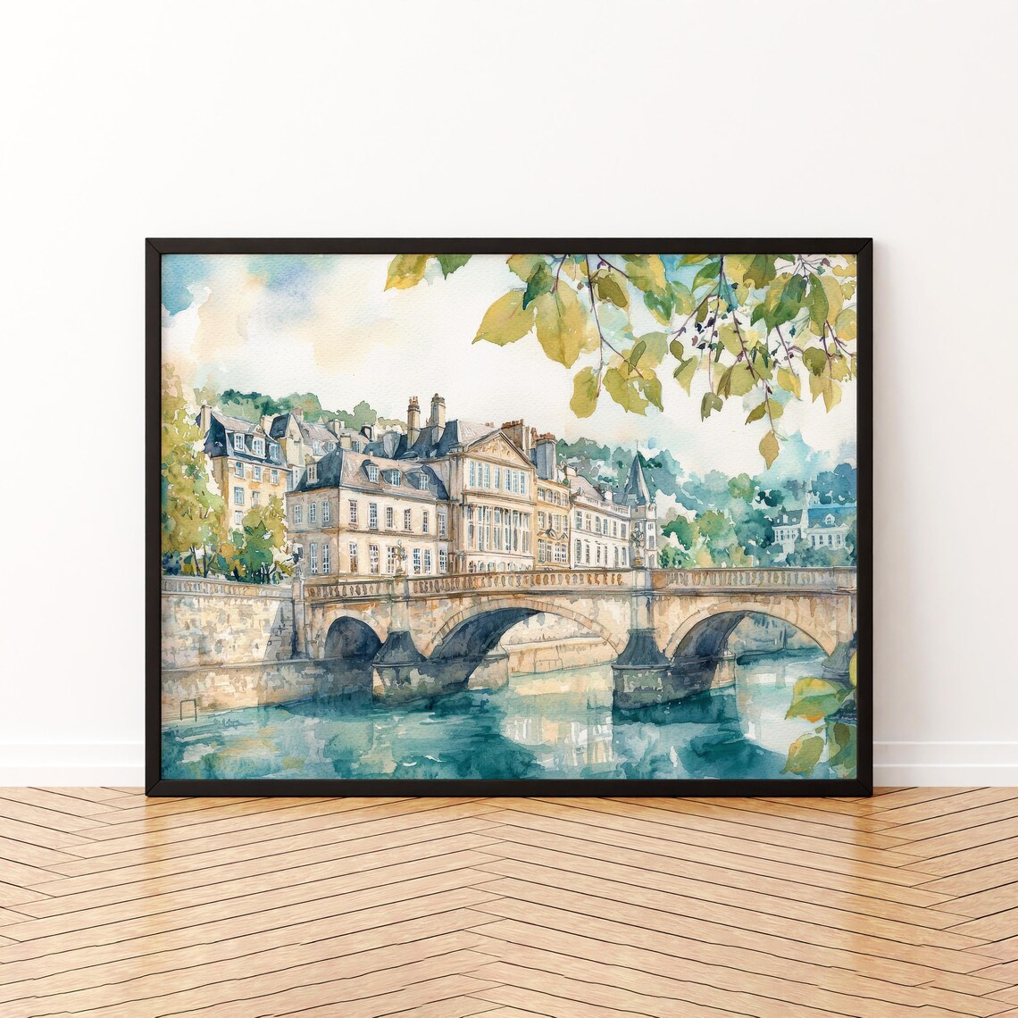 Bath Watercolor Poster, United Kingdom Landscape
