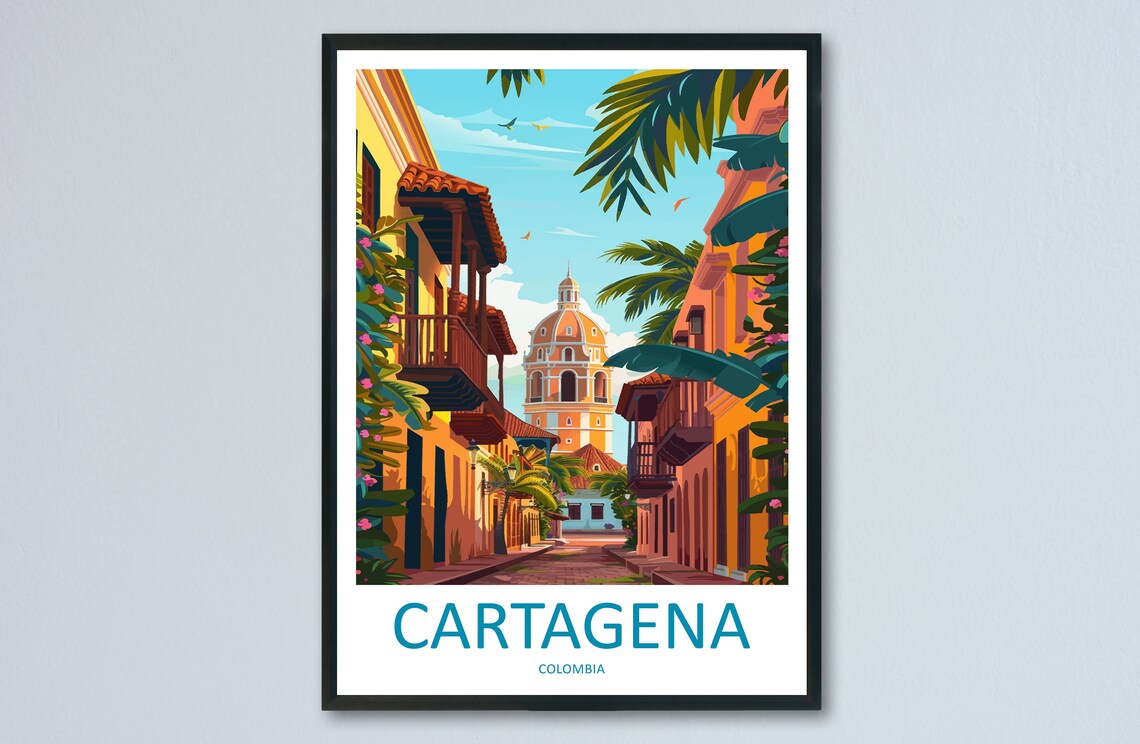 Cartagena Travel Print, World & Cultural Wall Art