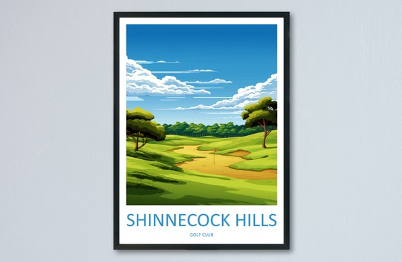 Shinnecock Hills Golf Travel Print Wall Art Course Hanging Home Dcor Gift Lovers