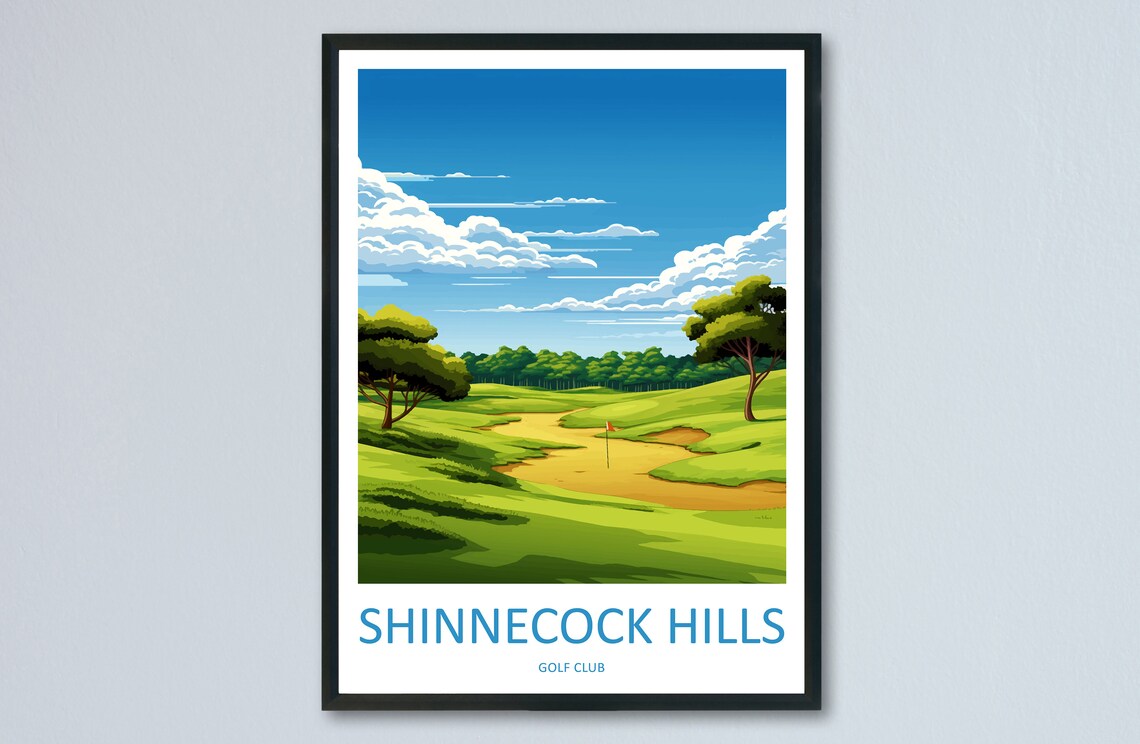 Shinnecock Hills Golf Club Links Fairway Daytime Travel Poster
