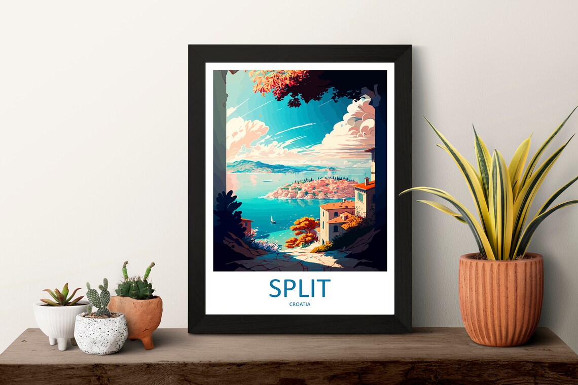 Split Travel Poster, Croatia City View Art - Image 3