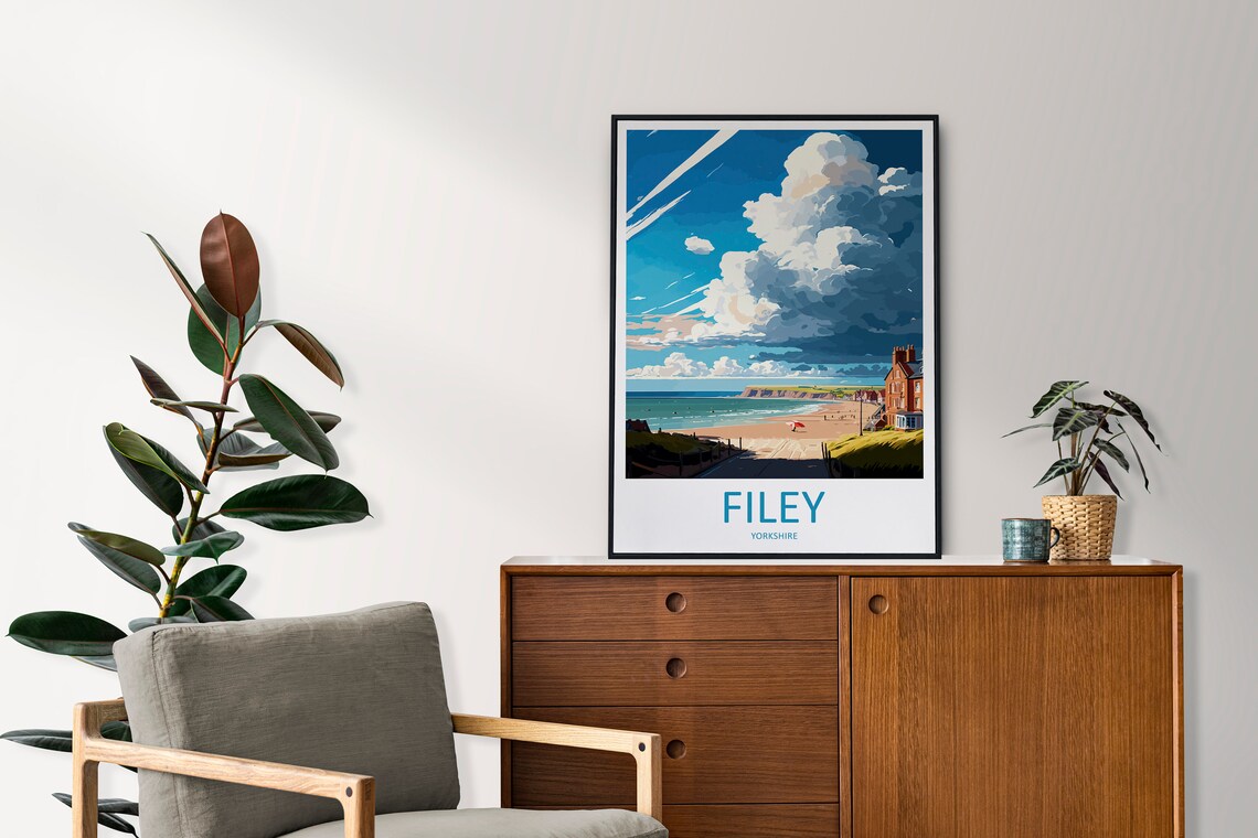 Filey Travel Poster, Yorkshire England Place Print - Image 2