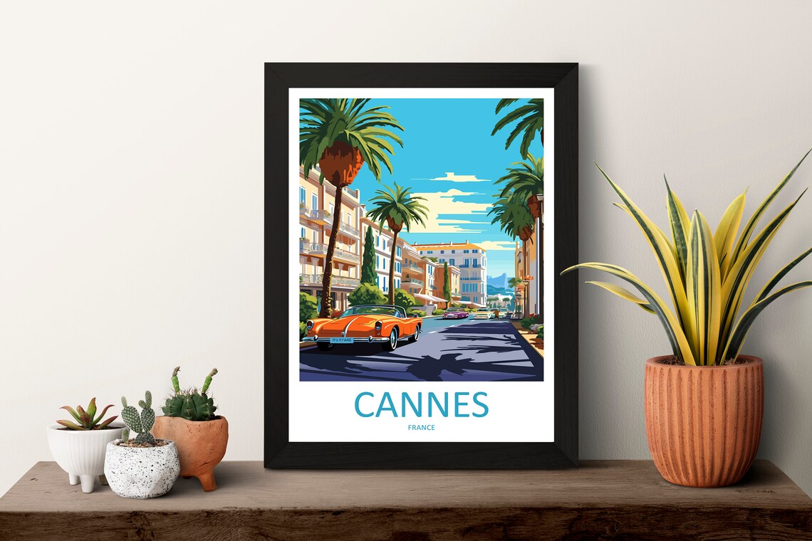 Cannes Travel Poster, France Wall Art Print - Image 3