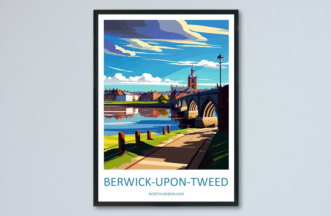 Berwick-Upon-Tweed Travel Poster, England Place Print