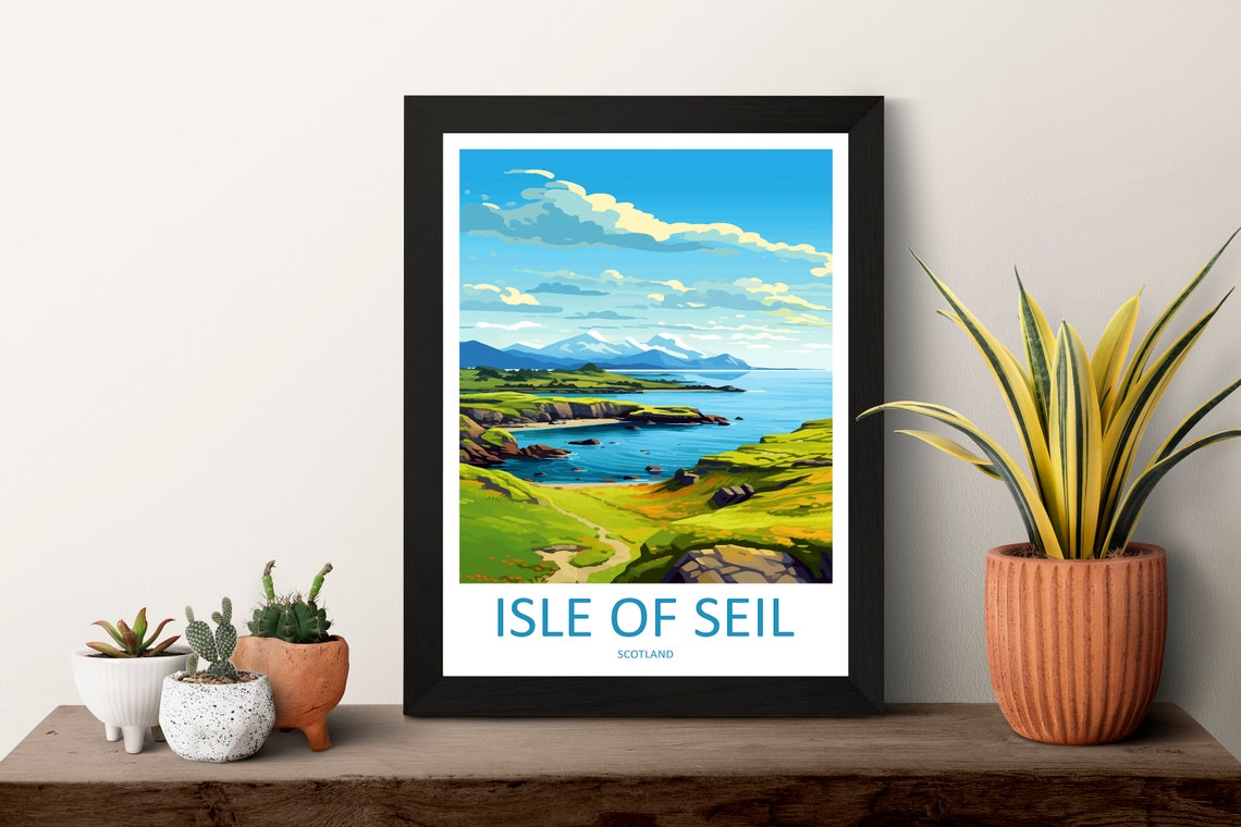 Isle Of Seil Travel Print Wall Art Isle Of Seil Wall Hanging Home Dcor Isle Of Seil Gift Art Lovers Scotland Art Lover Travel Isle Gift - Image 3