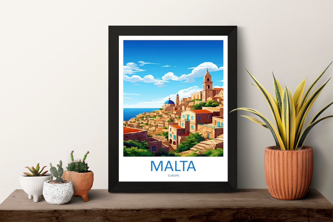 Malta Travel Poster, European Place Wall Art - Image 3