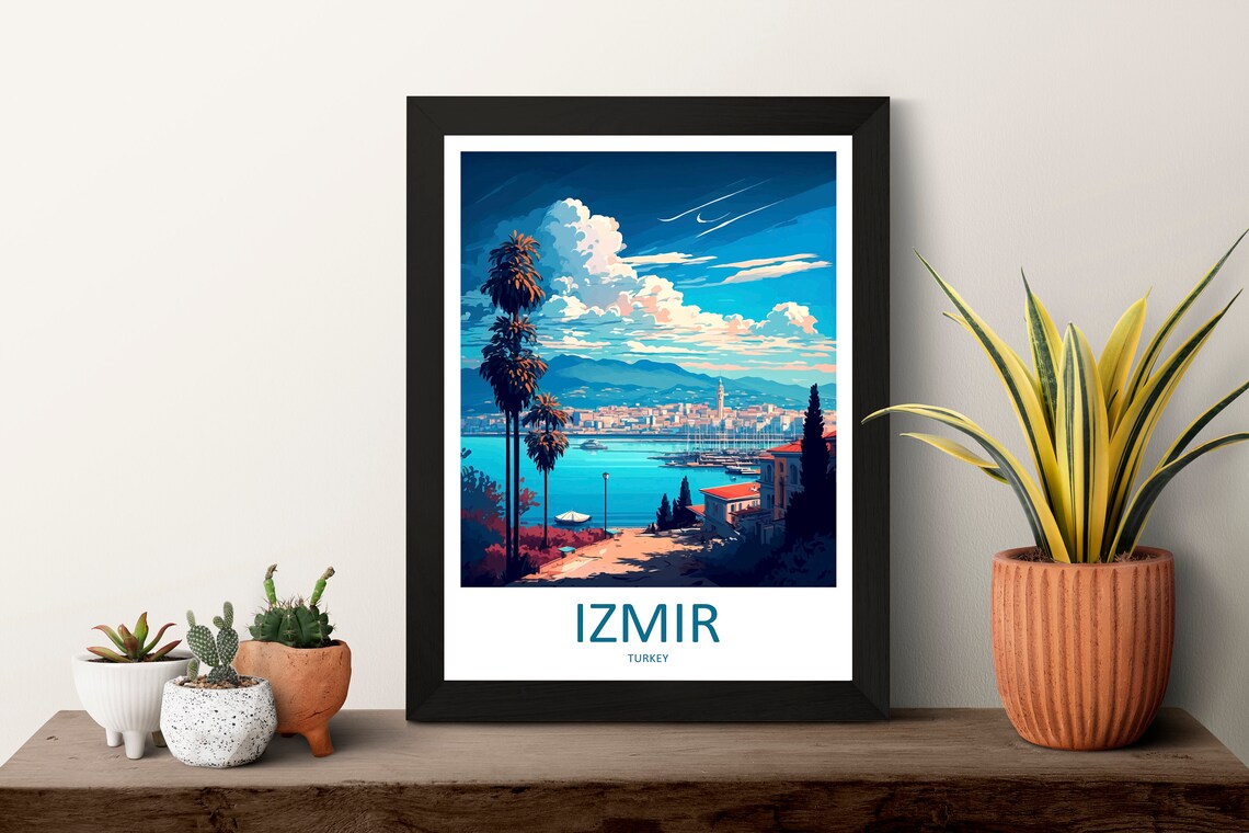 Izmir Travel Poster, Turkey City Wall Art - Image 3