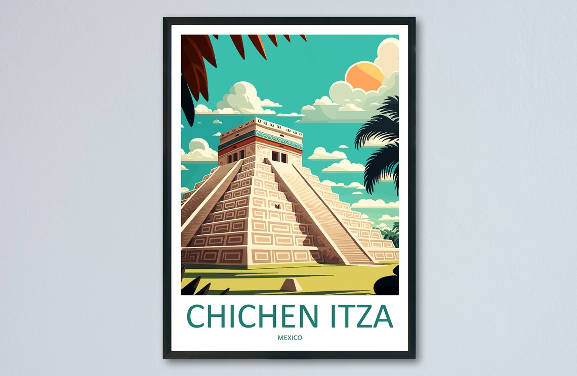 Chichen Itza Travel Poster, Travel Poster