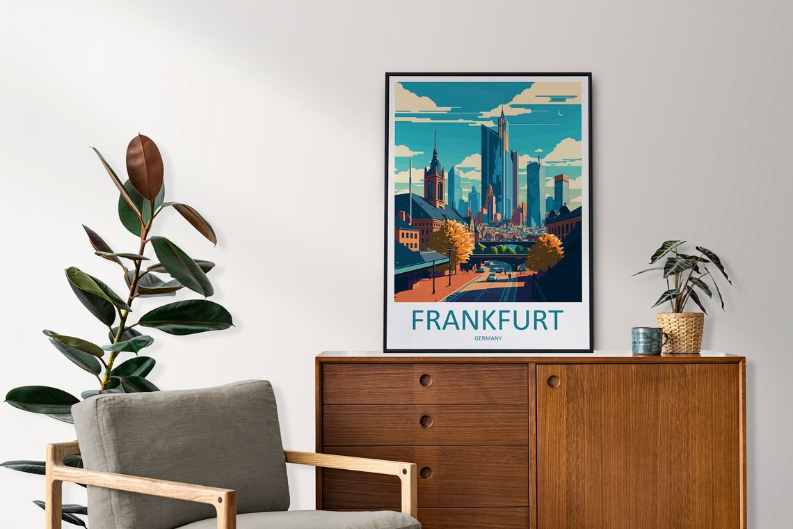 Frankfurt Travel Poster, Germany Wall Decor - Image 2