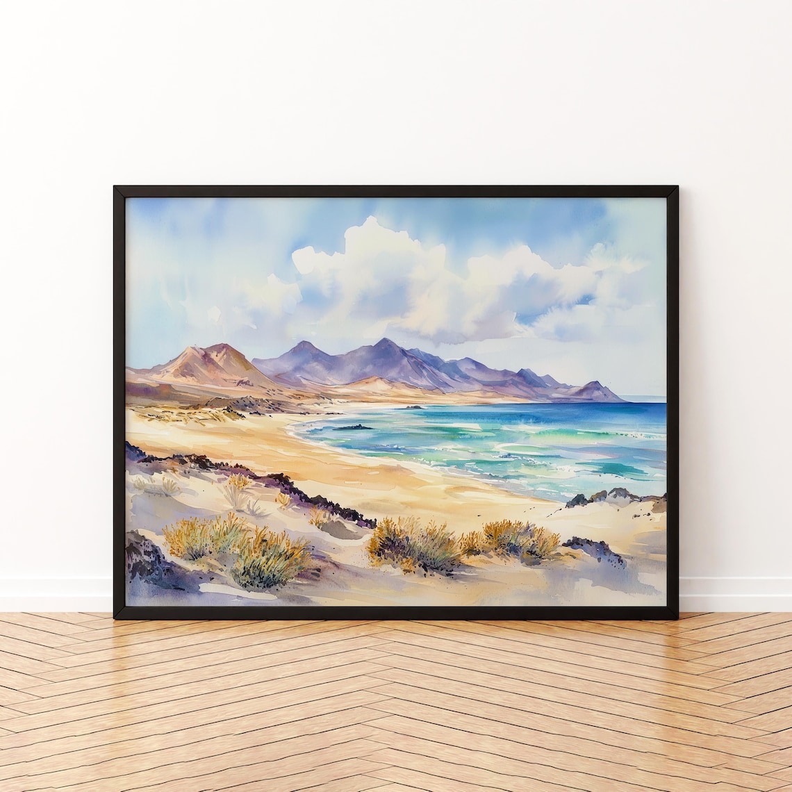 Fuerteventura Watercolor Poster, Spain Travel Poster