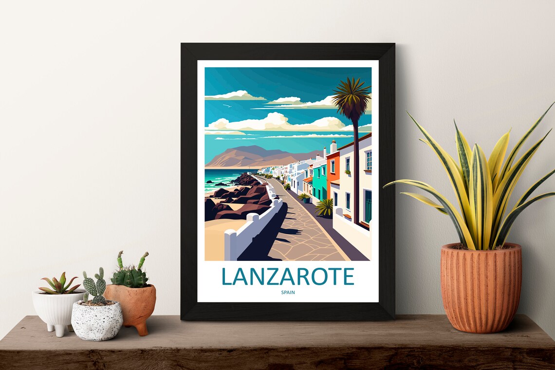 Lanzarote Travel Print, Spain Wall Art Poster - Image 3