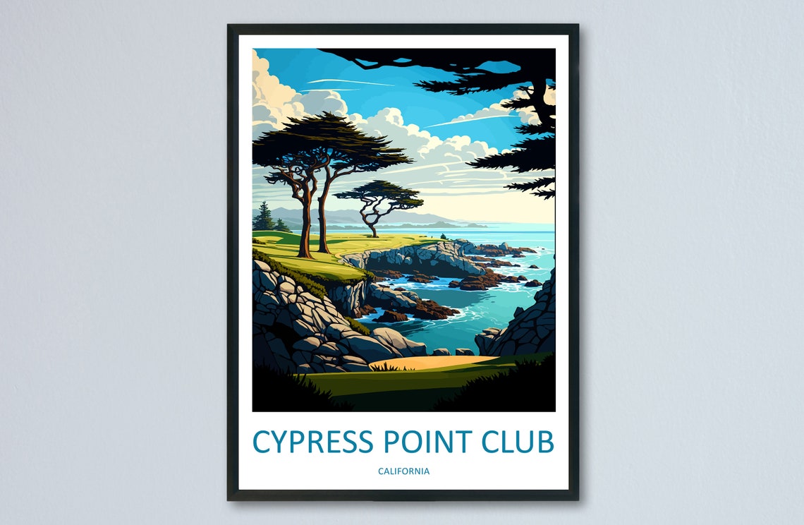 Cypress Point Club Cliffside Golf Course California Travel Poster