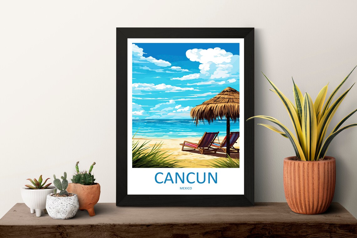 Cancun Travel Print Home Decoration Poster - Image 3