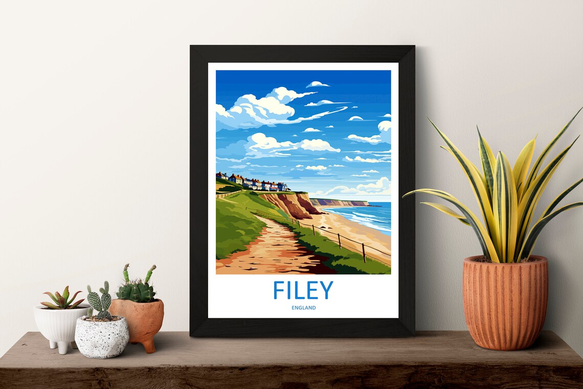 Filey Travel Poster, Yorkshire England Artwork - Image 3
