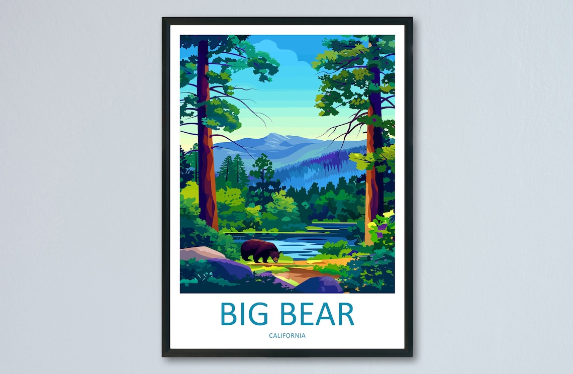 Big Bear Lake Gift For Art Lovers Poster