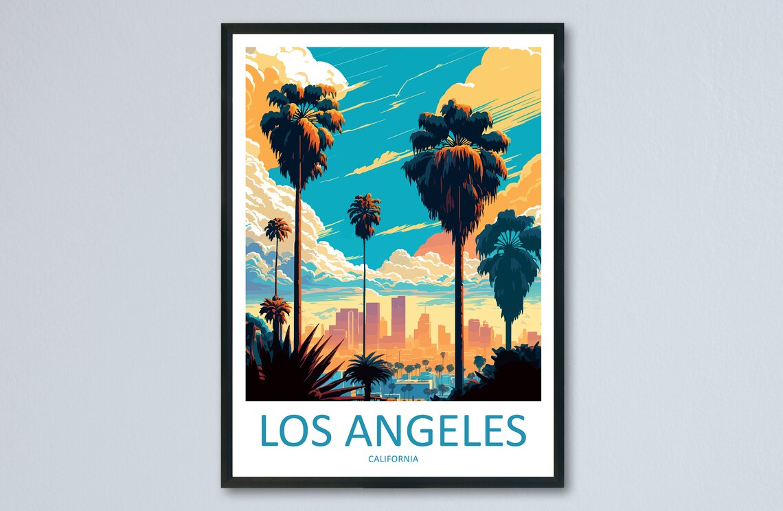 Los Angeles Travel Poster, Wall Art Print