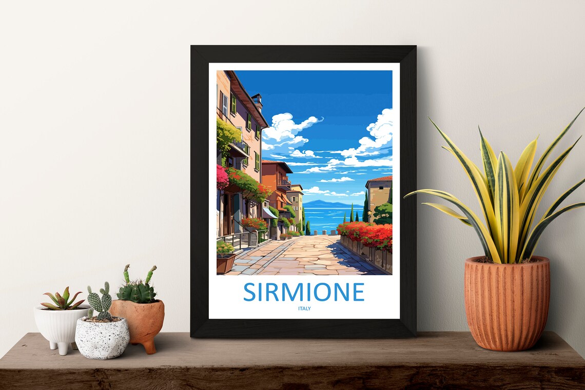 Sirmione Italy Travel Poster, Europe Wall Art - Image 3