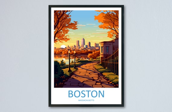 Boston Massachusetts Travel Poster