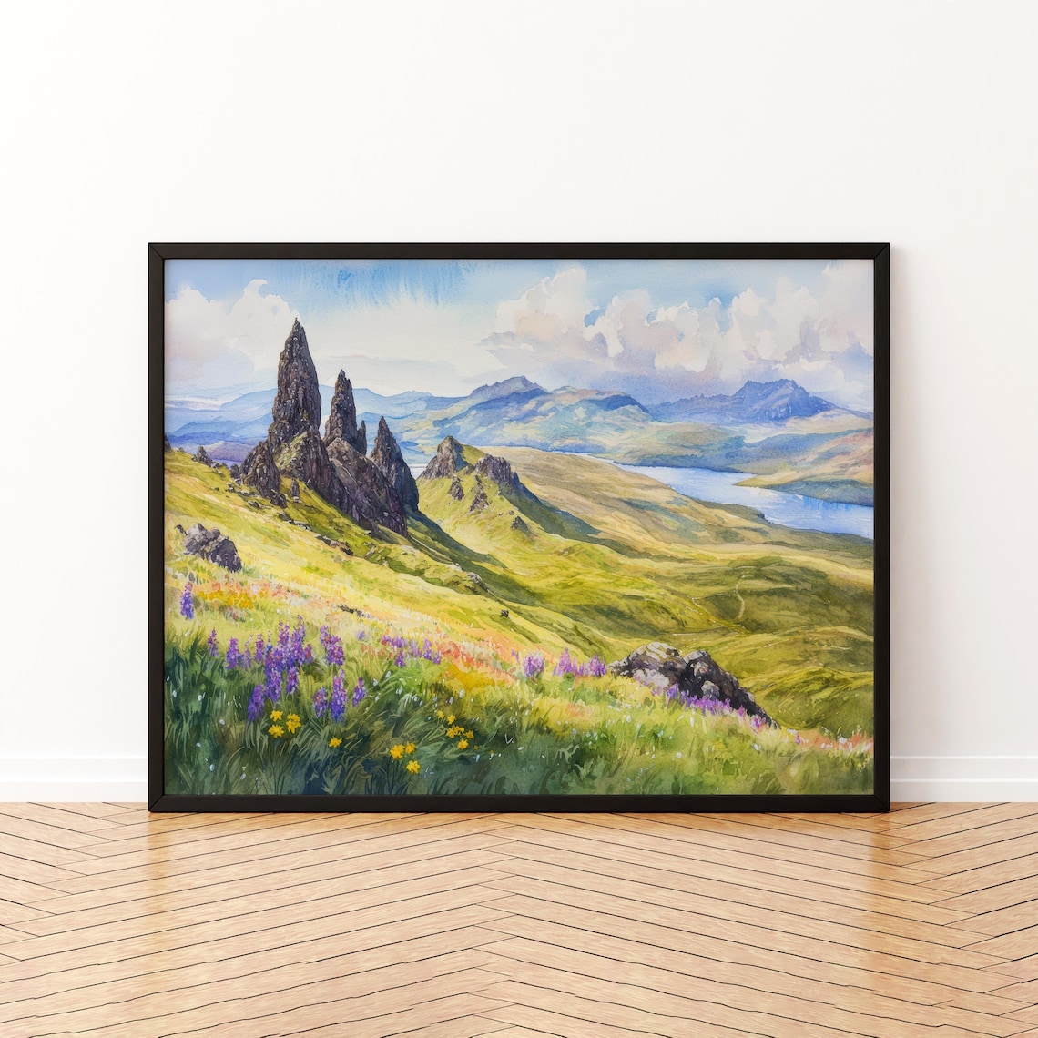 Isle of Skye Watercolor Poster, Scotland Travel Poster
