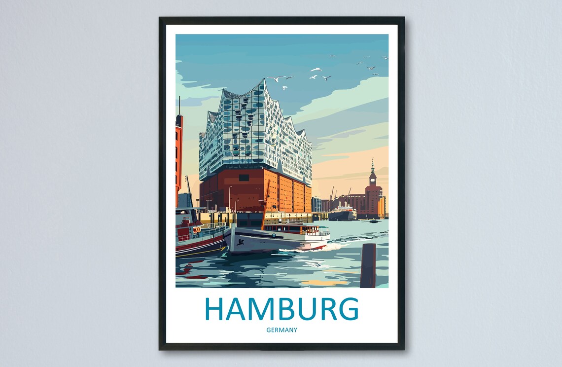 Hamburg Gift For Art Lovers Travel Poster