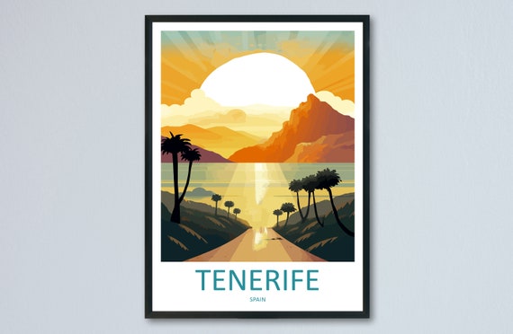 Tenerife Travel Poster, Spain Home Decor Print