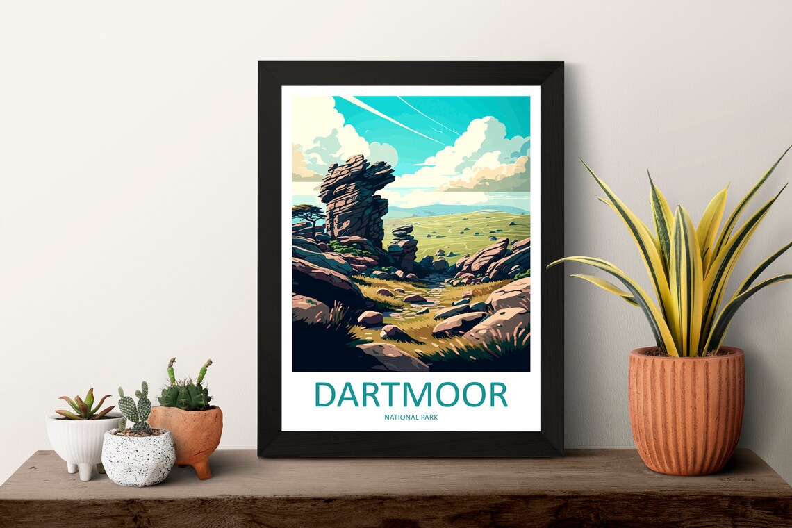 Dartmoor Travel Poster, National Park Wall Art - Image 3