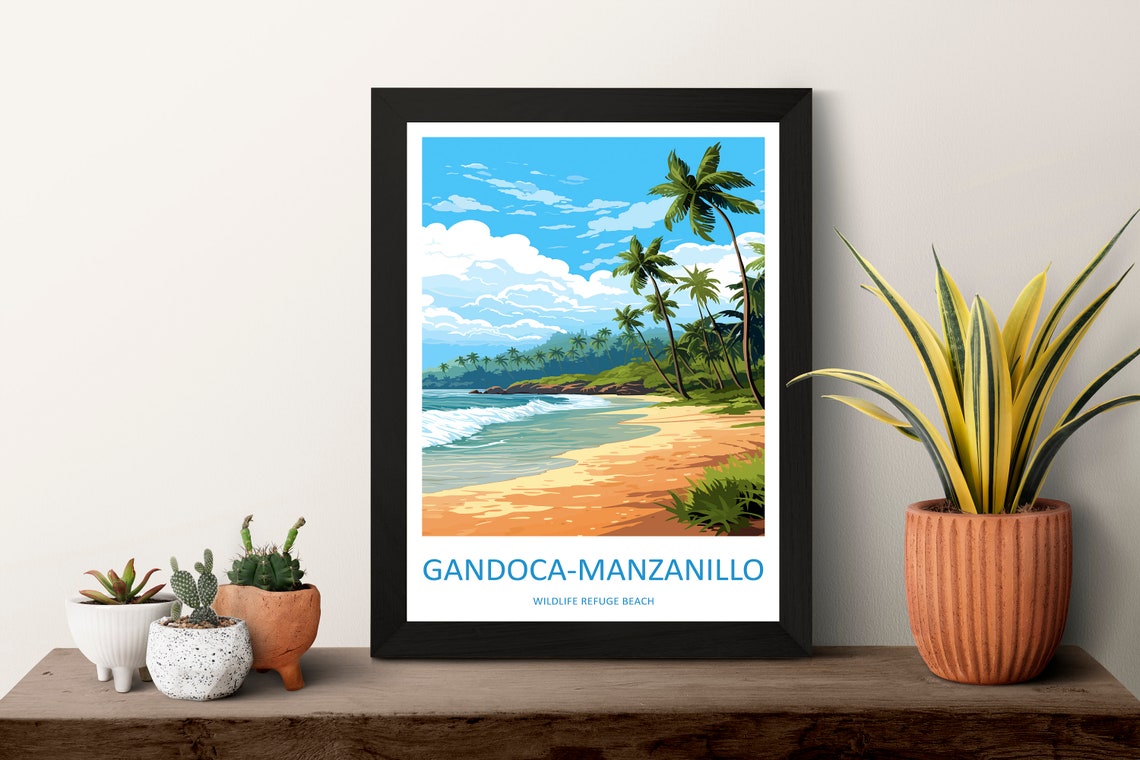 Gandoca-Manzanillo Wildlife Refuge Surf Beach Palms Travel Poster - Image 3