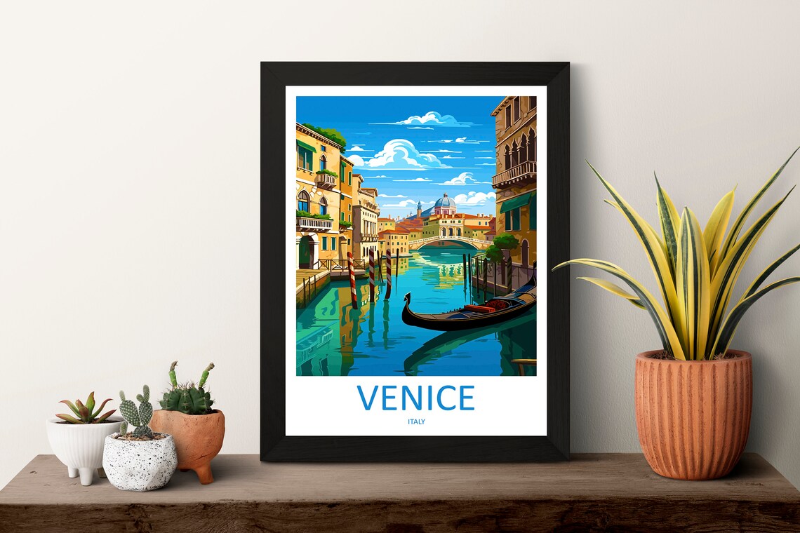 Venice Travel Poster, St Mark's Square - Image 3