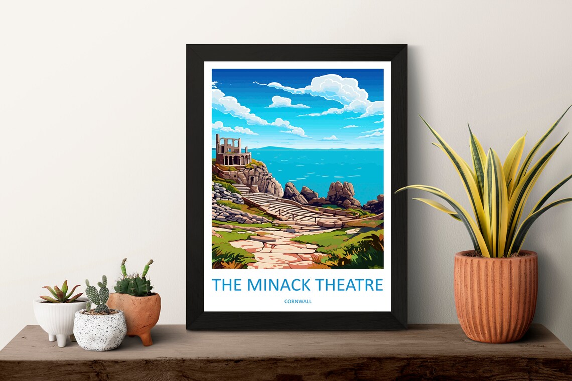 Minack Theatre Travel Poster, Cornwall Landmark - Image 3