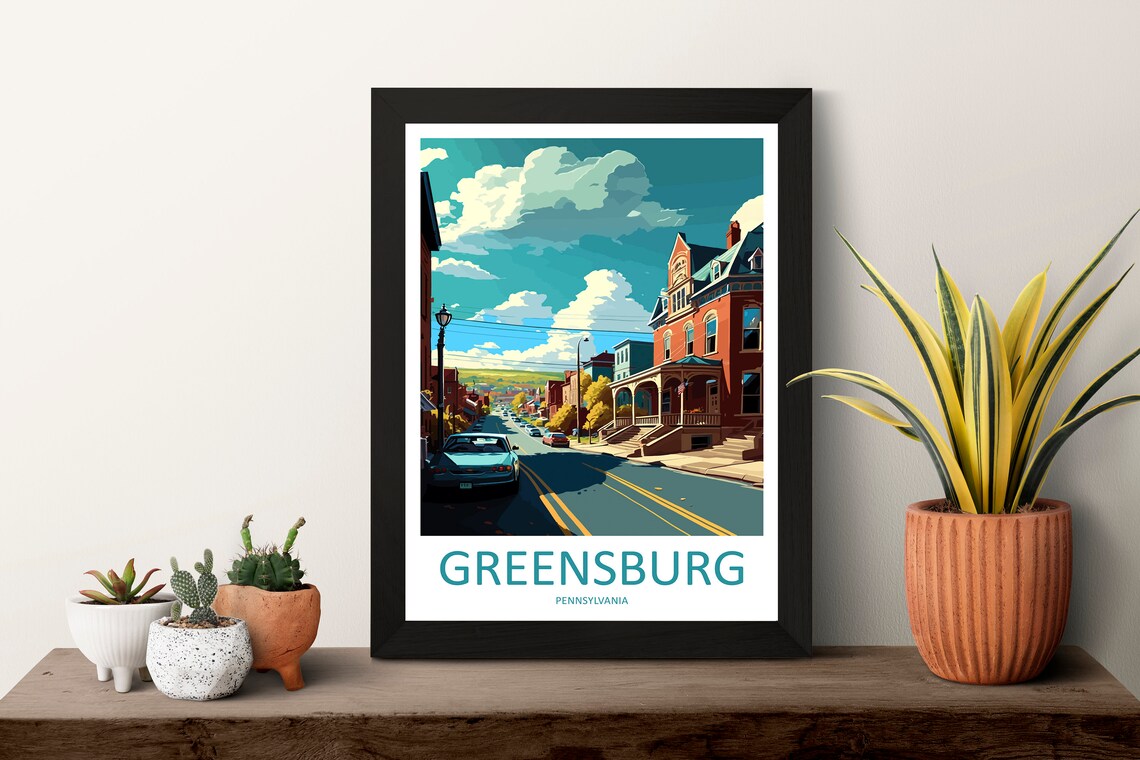 Greensburg Travel Poster, Pennsylvania Place Print - Image 3