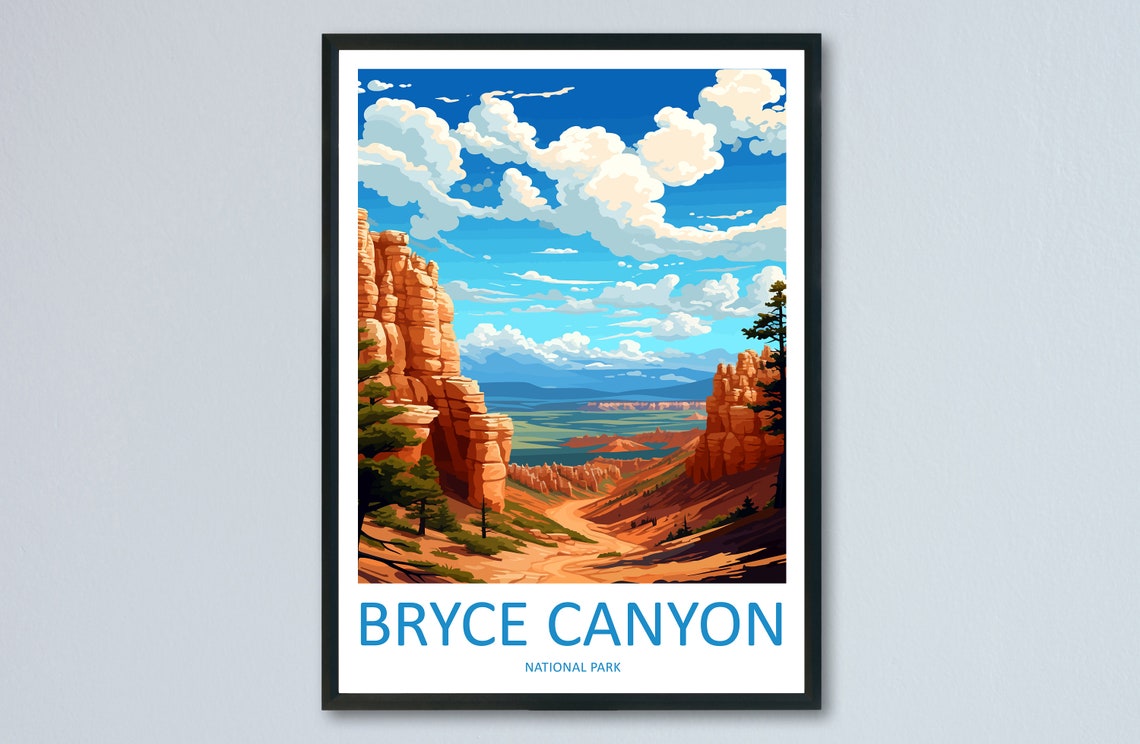 Bryce Canyon National Park Orange Hoodoos Sunset Valley Poster
