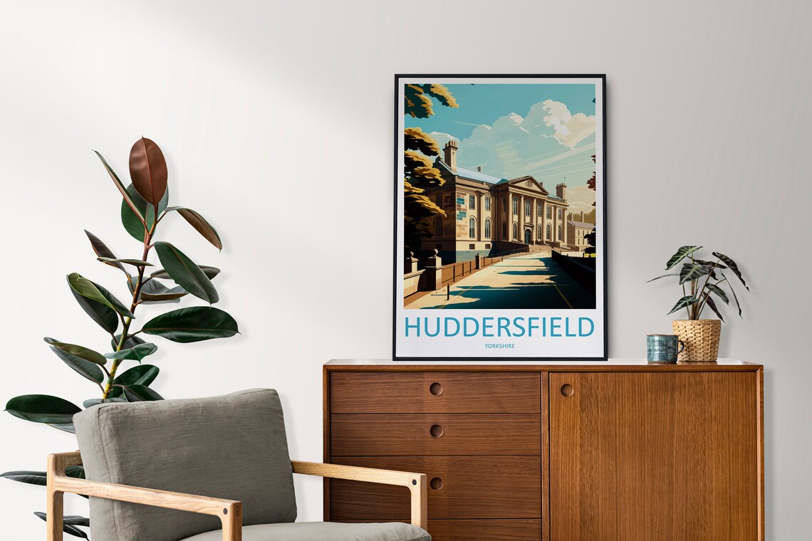 Huddersfield Travel Poster, England Wall Art - Image 2