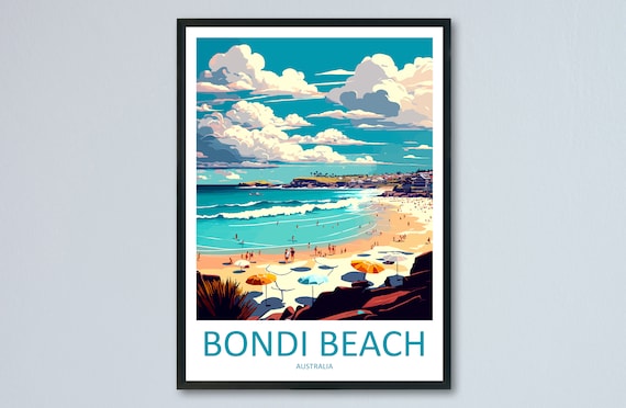 Bondi Beach Travel Poster, Australia