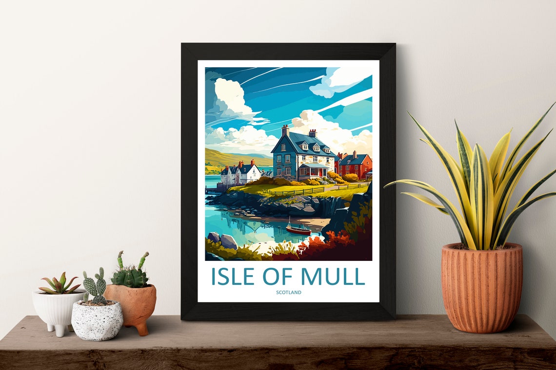 Isle Of Mull Travel Print Wall Art Isle Of Mull Wall Hanging Home Dcor Isle Of Mull Gift Art Lovers Scotland Art Lover Gift Isle Of Mull - Image 3