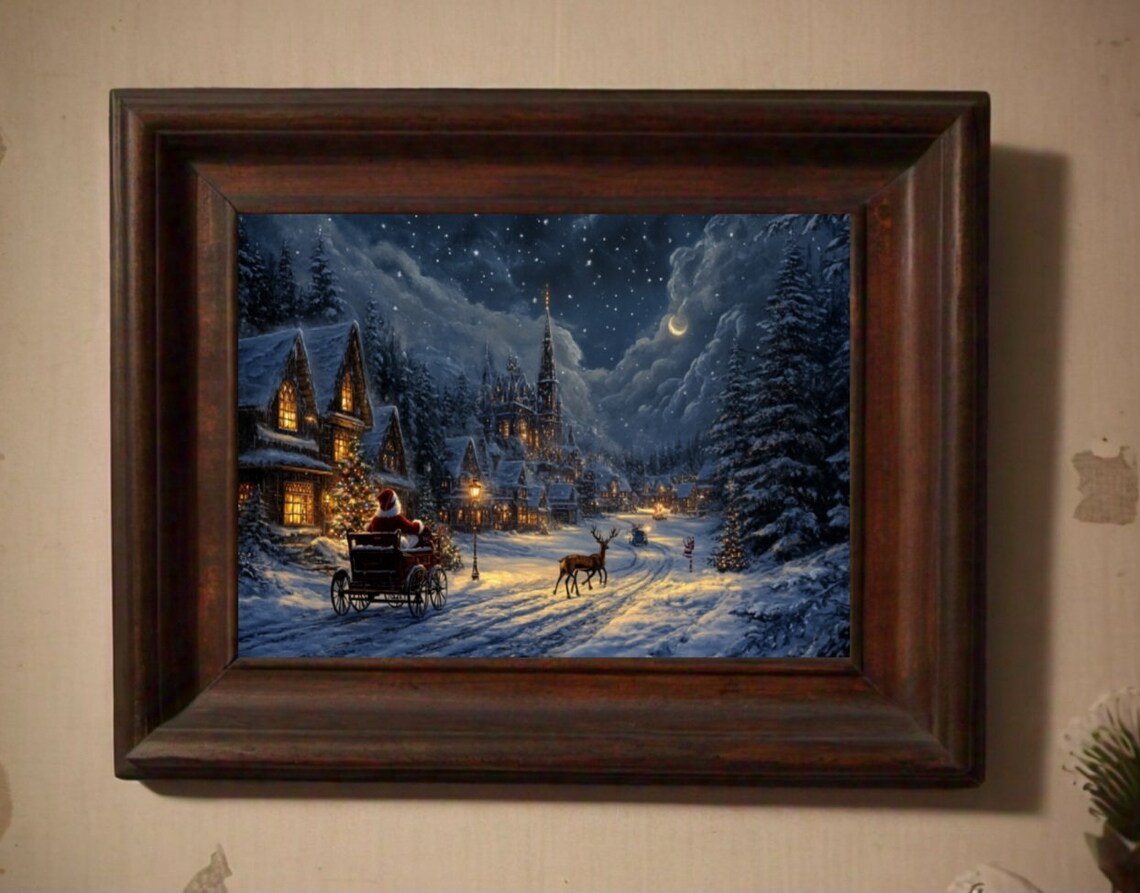 Christmas Dark Academia Art Print, Holiday Decor - Image 2