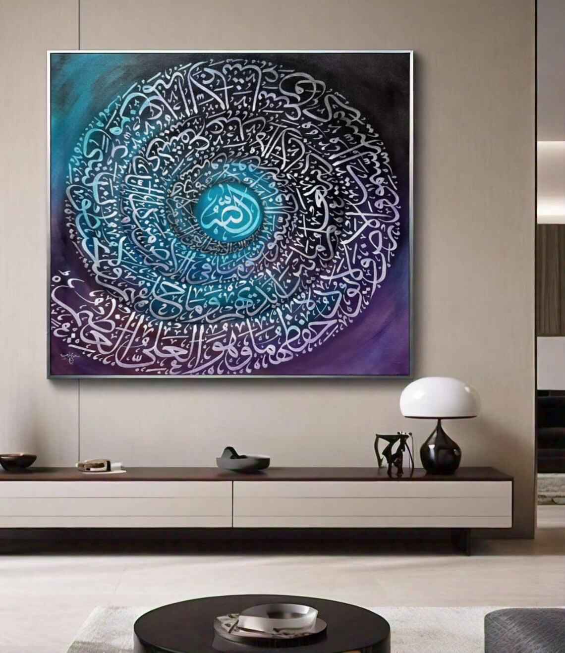 Islamic Art Calligraphy Art Original Painting Wall Art Oil Painting Large Painting New Home Gifts For Home Decor - Image 3