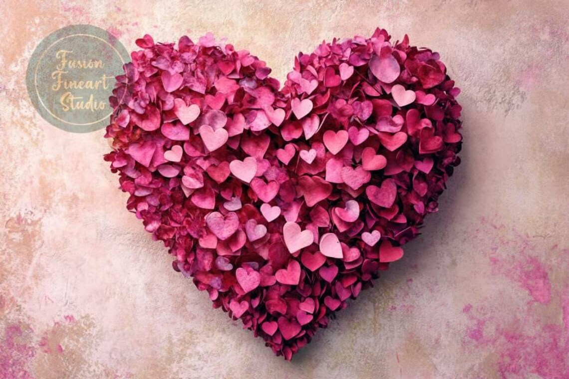 Vintage Red Heart Valentines Day Art Print - Image 3