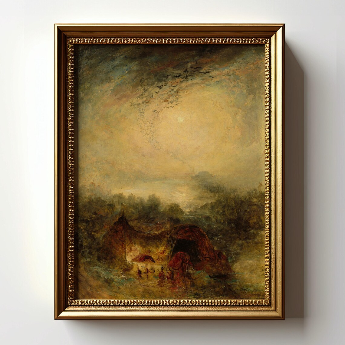Golden Light Antique Landscape In The Style Of Turner Poster