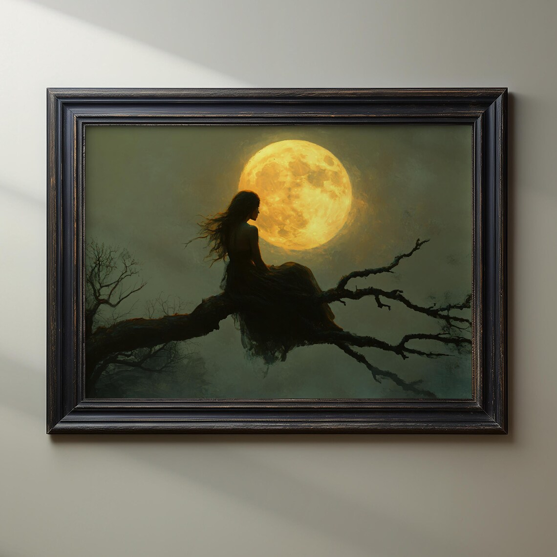 Moonlit Silhouette Art Print, Mystical Night Decor - Image 2