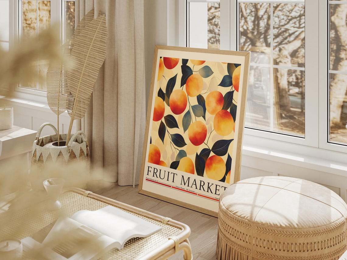Nectarine Fruit Market Kitchen Art Print - Image 4