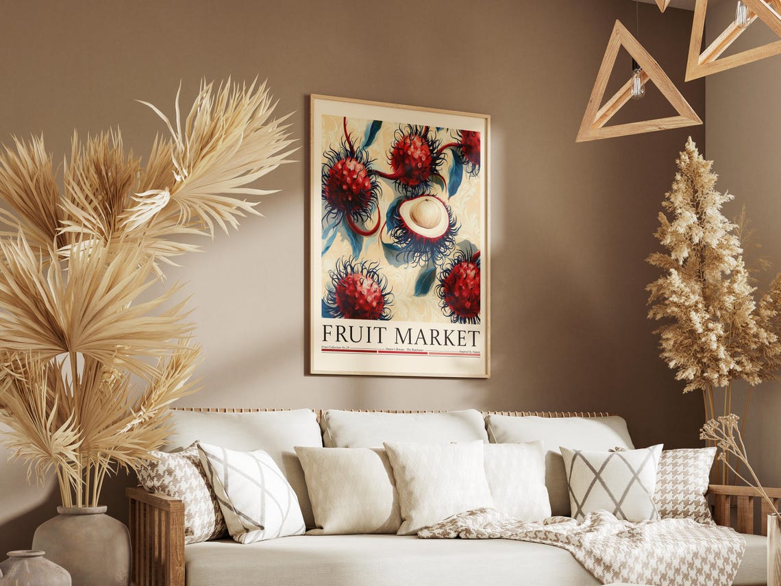 Rambutan Fruit Market Poster, Kitchen Wall Decor - Image 6