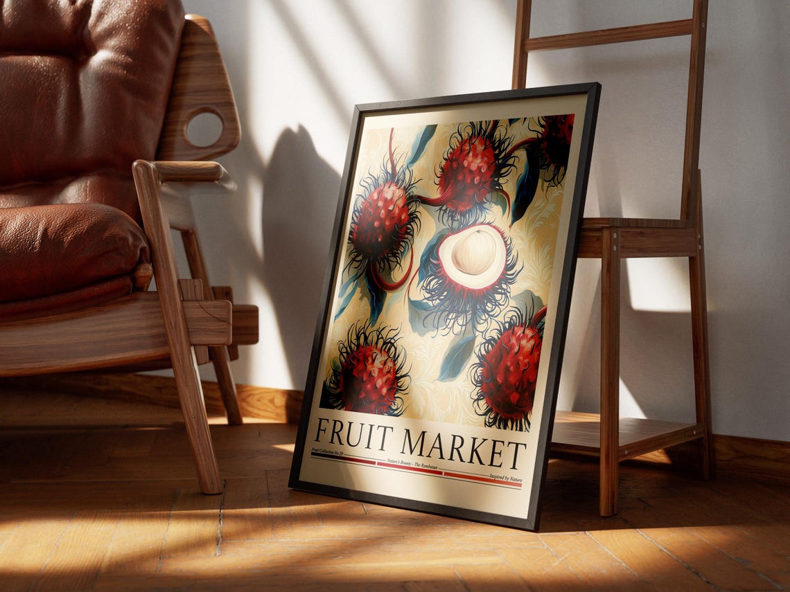 Rambutan Fruit Market Poster, Kitchen Wall Decor - Image 5