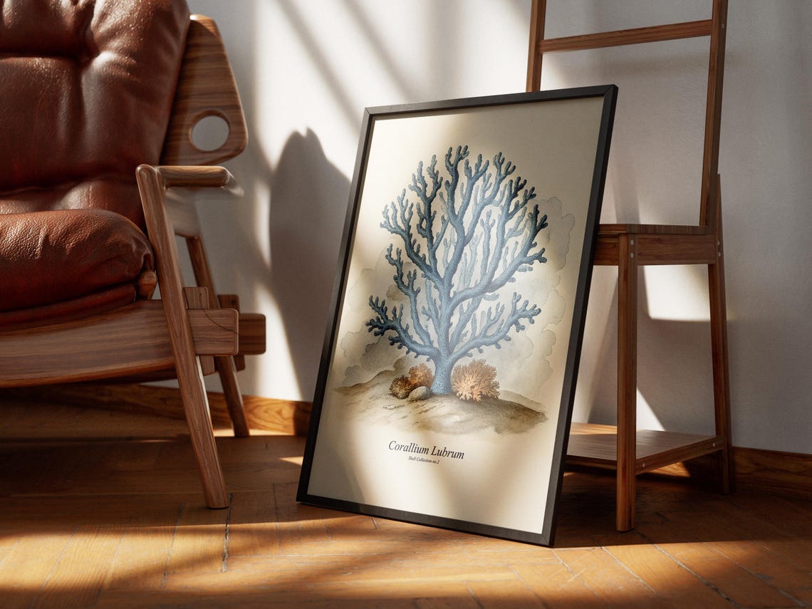 Watercolor Seashell Art Print, Coastal Antique Sketch - Image 5