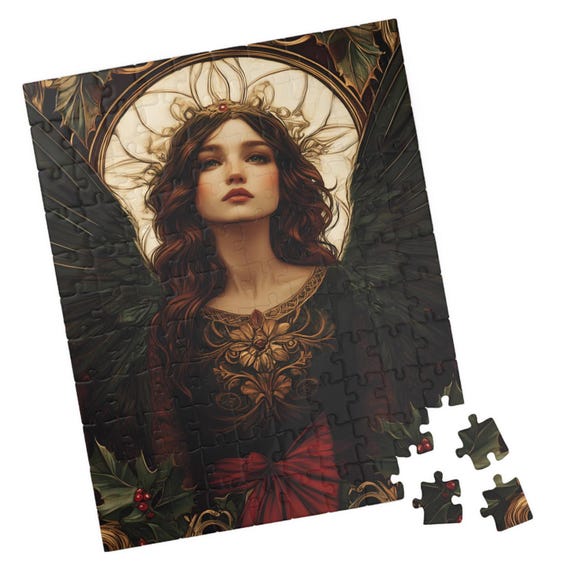 Dark Angel Jigsaw Puzzle Gift For Holidays Birthdays Get Well And Nursing Homes Fun Tech Free Activity