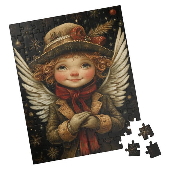 Young Gentleman Angel 1800s Style Jigsaw Puzzle Gift For Holidays Birthdays Get Well And Nursing Homes Fun Tech Free Activity