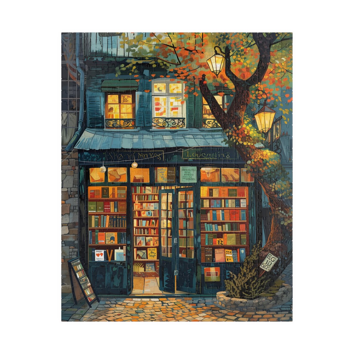 Hidden Book Shop Impressionist Style Art Print - Image 2