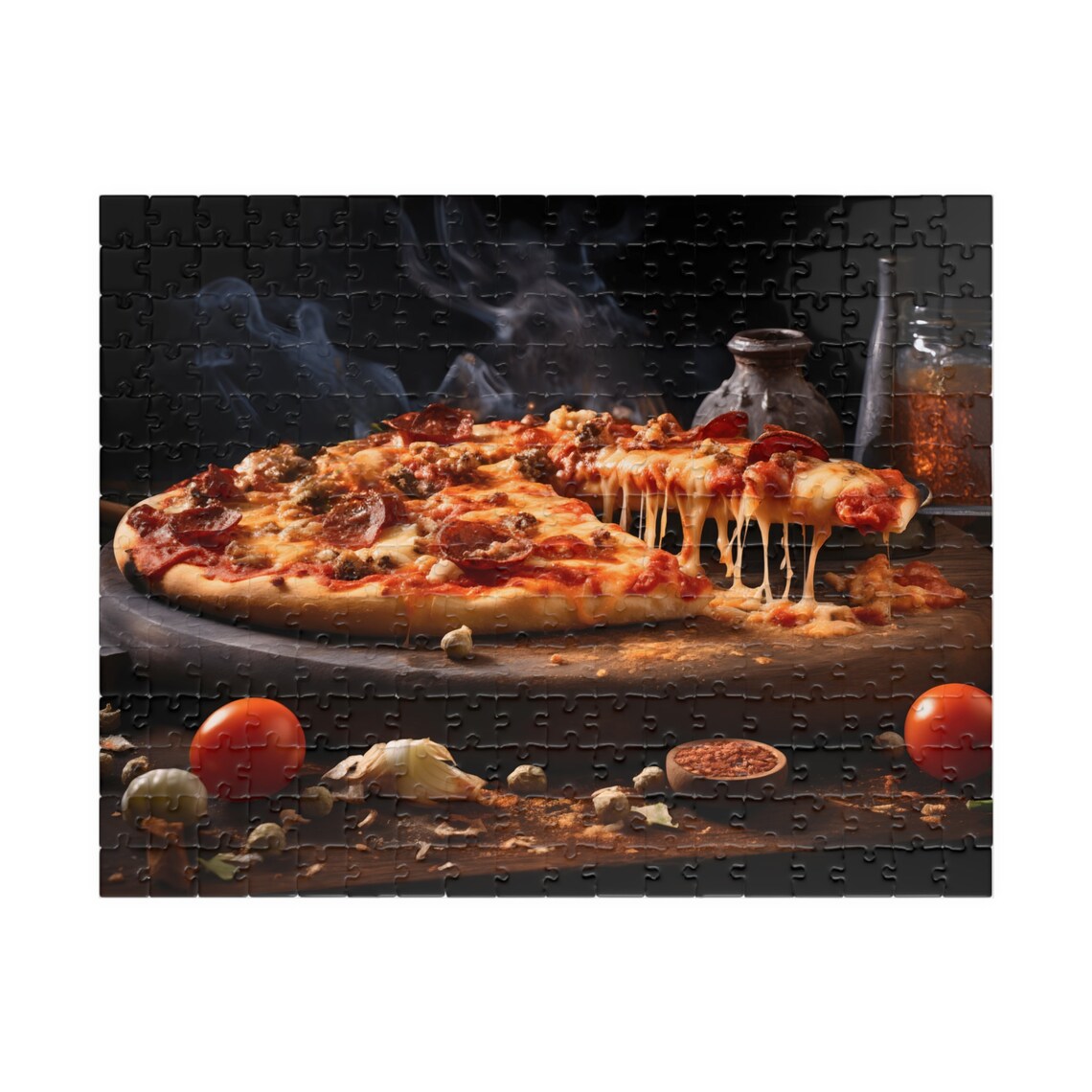 Steaming Pepperoni Pizza Gourmet Slice Cheesy Food Photo Poster - Image 5