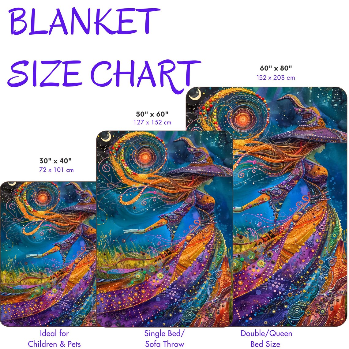 Cosmic Witch Portrait Holding a Fiery Spiral Galaxy Sun Poster - Image 5