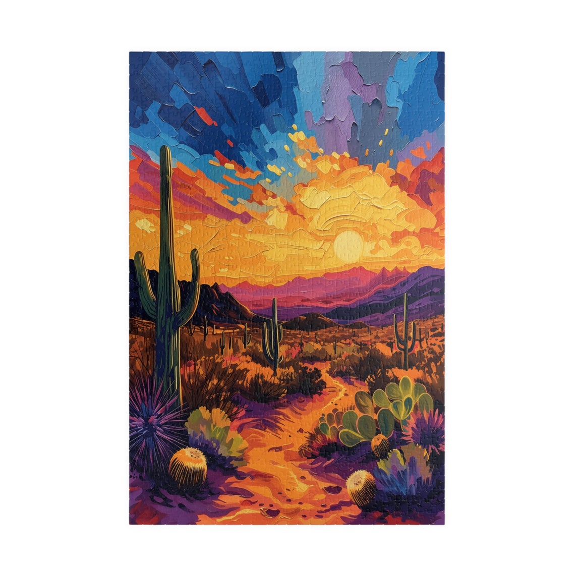 Dessert Sunset Jigsaw Puzzle Tech Free Fun Activity Great Gift For Birthdays Paitents And Nursing Homes - Image 3